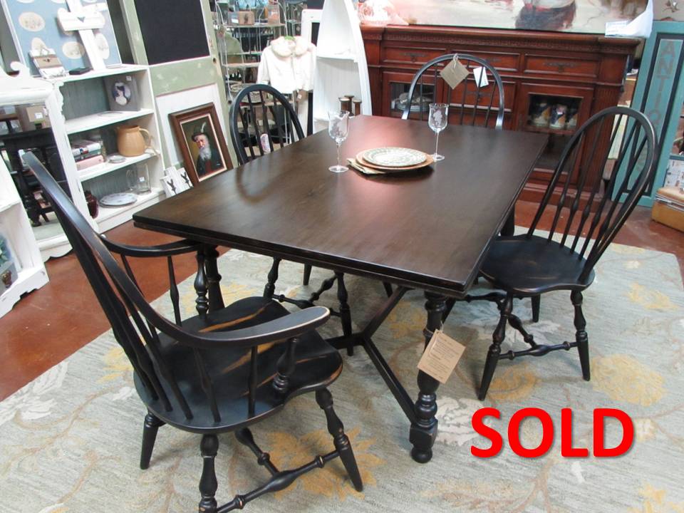 Ethan Allen Vintage Farm Style Table And Chairs Just Fine Tables