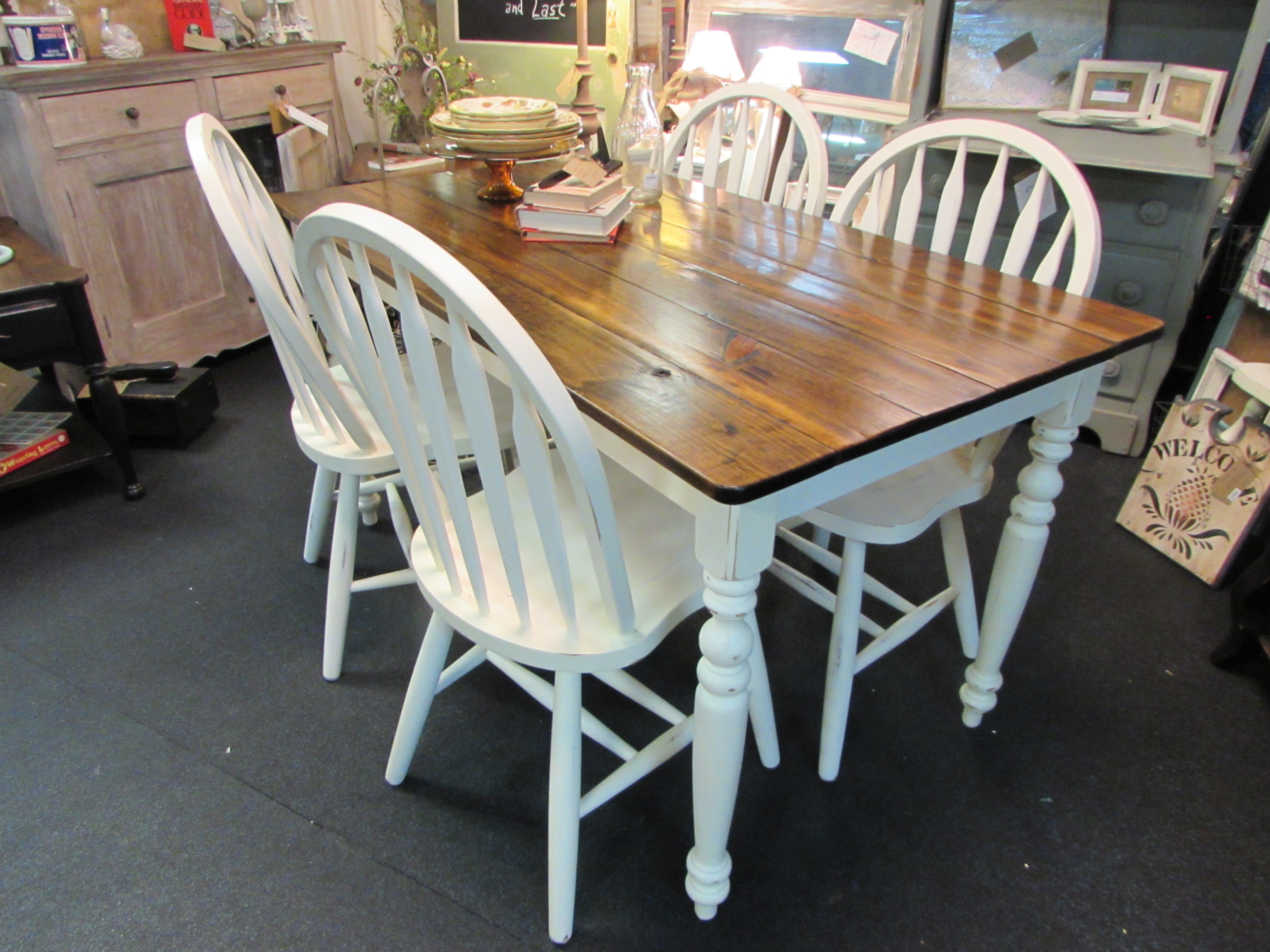 COUNTRY HOME FARM TABLE and CHAIR SET Just Fine Tables