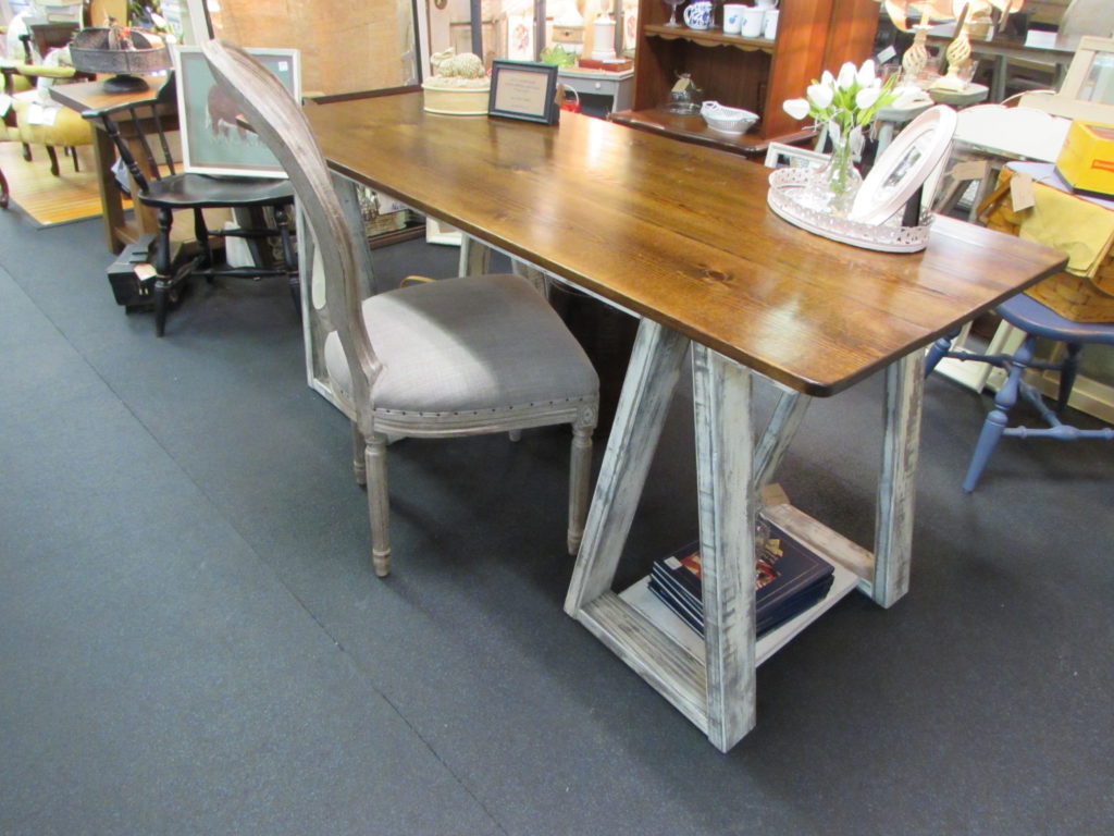 Handmade Sawhorse Table Desk Just Fine Tables