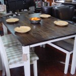 Maple Top COUNTRY TABLE with Matching CHAIRS and Maple Top BENCH