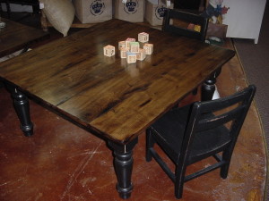 Child's Fun Work Table.. re-purposed coffee table with kids chairs