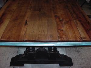 "Old Hickory" Trestle Table in Construction