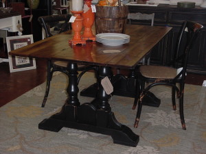 "OLD HICKORY" TRESTLE TABLE (35"X66")