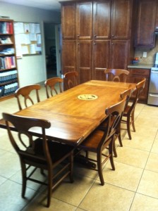Refinished Fire Station 'Ethan Allen' Trestle Table