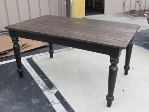 Ash Table w/ Black Apron and Legs
