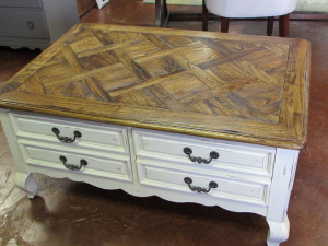 PARQUET TOP Two-Drawer COFFEE TABLE