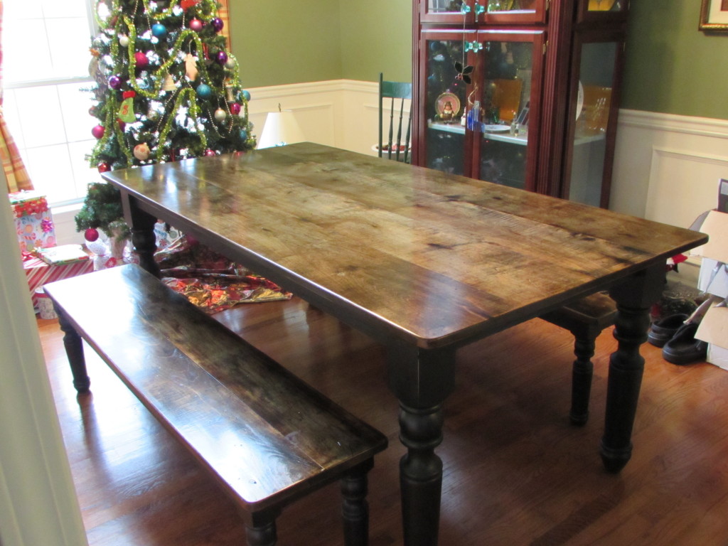 FARM TABLE w/ MATCHING BENCHES- Left Side
