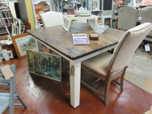 SQUARE FARMHOUSE TABLE in BOOTH 47 / 469 -ENCORE RESALES