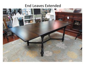 ETHAN ALLEN TABLE With PULL-OUT LEAVES (38" X 89")