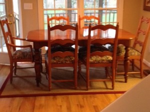 ORIGINAL DINING TABLE and CHAIR SET (Without CENTER LEAF)