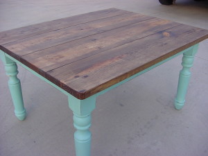 CUSTOM 'RUSTIC' PORCH TABLE (44" X 54")