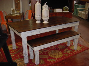 RUSTIC FARMHOUSE TABLE & BENCH