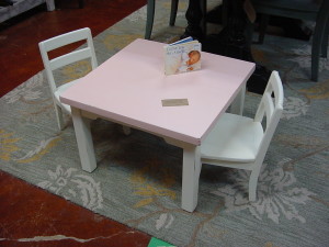 Little Girl's Table and 2 Chair Set