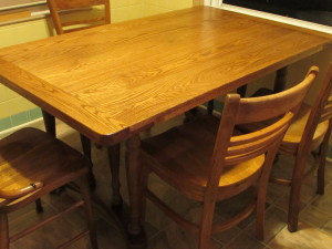 HANDMADE TRESTLE KITCHEN TABLE (36" X 60")