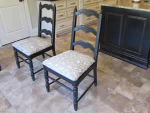 REFINISHED and RE-UPHOLSTERED CHAIRS