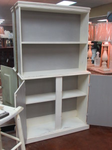 FARMHOUSE CUPBOARD WITH OPEN & HIDDEN STORAGE