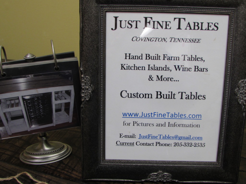 CUSTOM FARM TABLE CONTACT INFORMATION